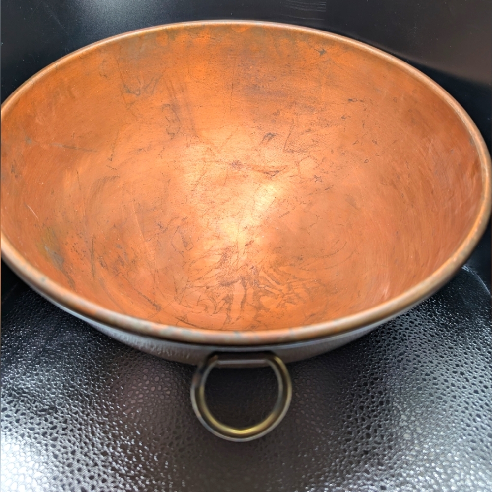 Vintage Large 12.5" French Copper Mixing Bowl